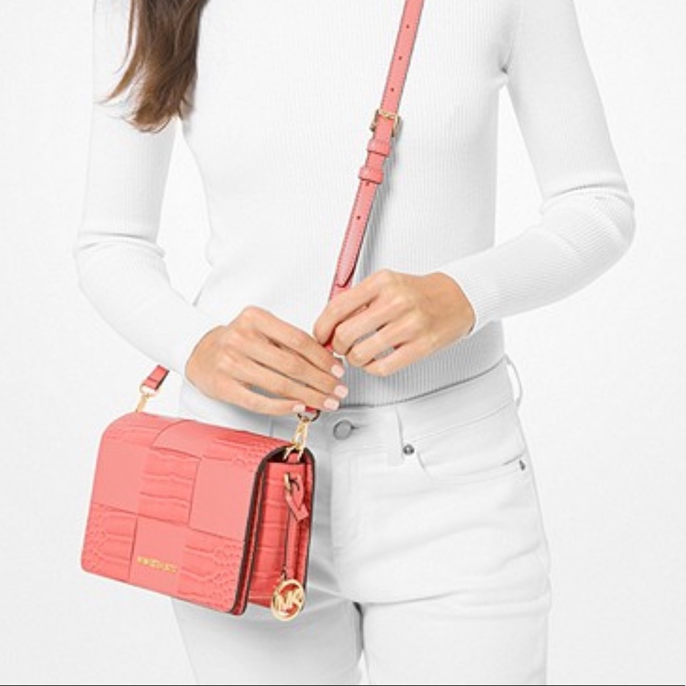 MICHAEL KORS MERCER SM CLUTCH XBODY POWDER BLUSH - Picture 16 of 16
